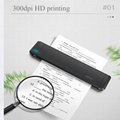 A4 portable thermal transfer printer Bluetooth built-in battery 