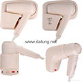 fireproof ABS wall mounted hair dryer for star hotel