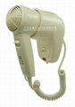 fireproof ABS wall mounted hair dryer for star hotel