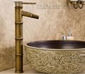仿古銅色創意竹節水龍頭 主題衛浴 DIY水龍頭 面盆龍頭