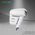 Wall Mounted hotel hair dryer with shaver socket optional 1