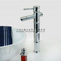 Chromed artistic tap / chromed bamboo bathtub / bamboo Art tap / creative motif 