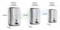 Factory direct sale 304 stainless steel wall hanging hand soap dispenser