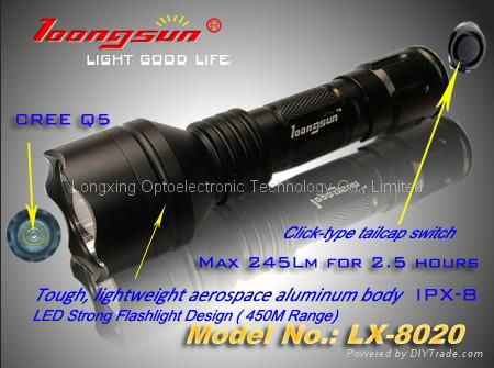 "Loongsun" Brand LED Strong flashlight-8020