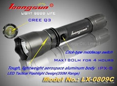 "Loongsun" Brand LED Tactical flashlight-0809C
