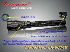 "Loongsun" Brand LED tactical flashlight-8014B