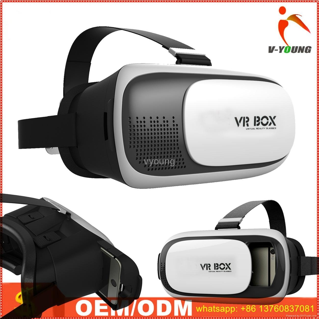 Factory sale Google Cardboard VR Box 2.0 Virtual Reality 3D Glasses for Game