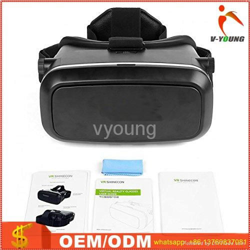 Factory price 3D vr box cardboard plastic version for 3D videos and games