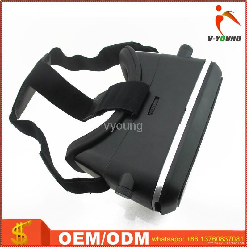 Factory price 3D vr box cardboard plastic version for 3D videos and games 2