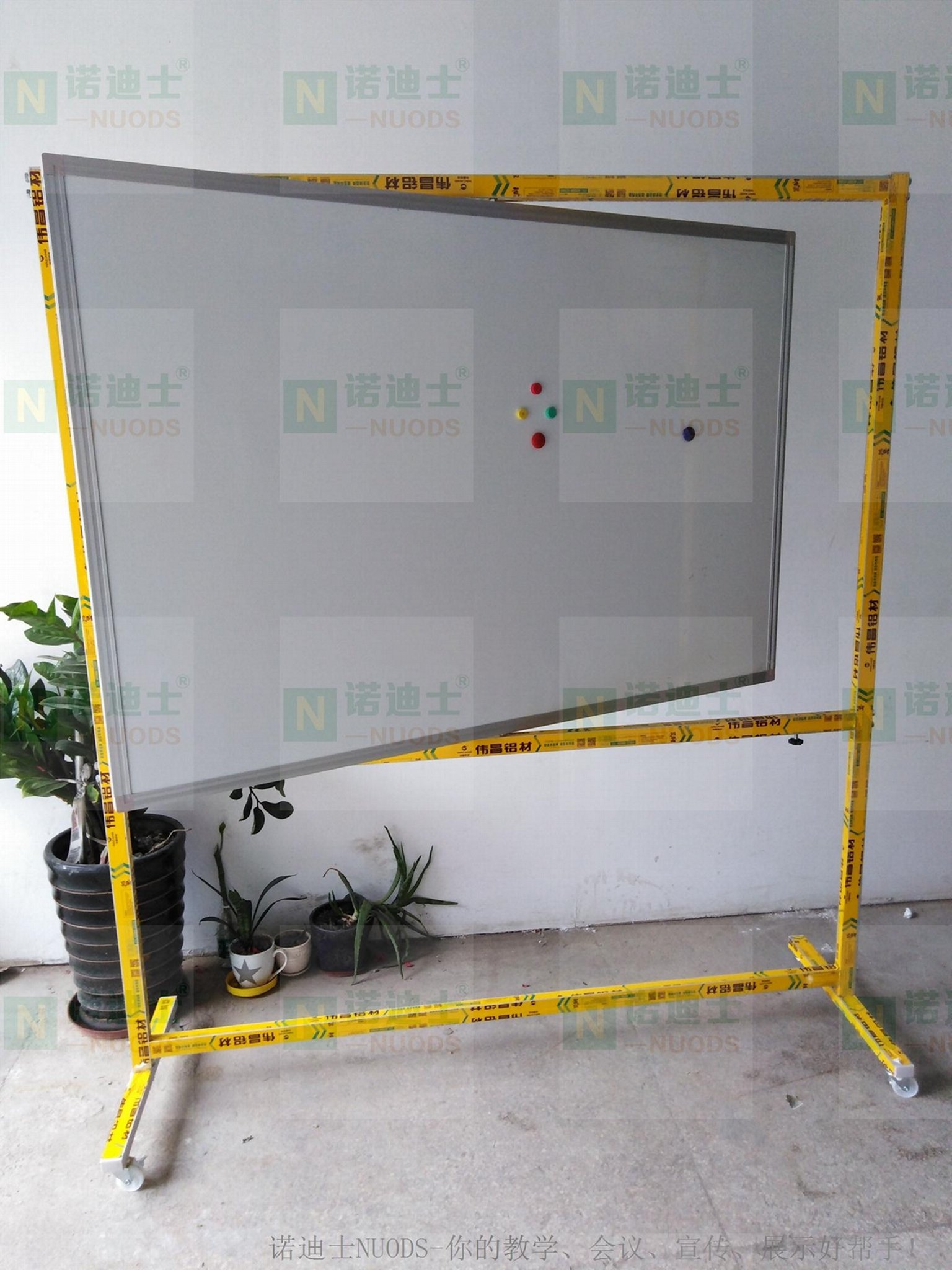 360 degree vertical/horizontal rotation double-sided magnetic whiteboard 2