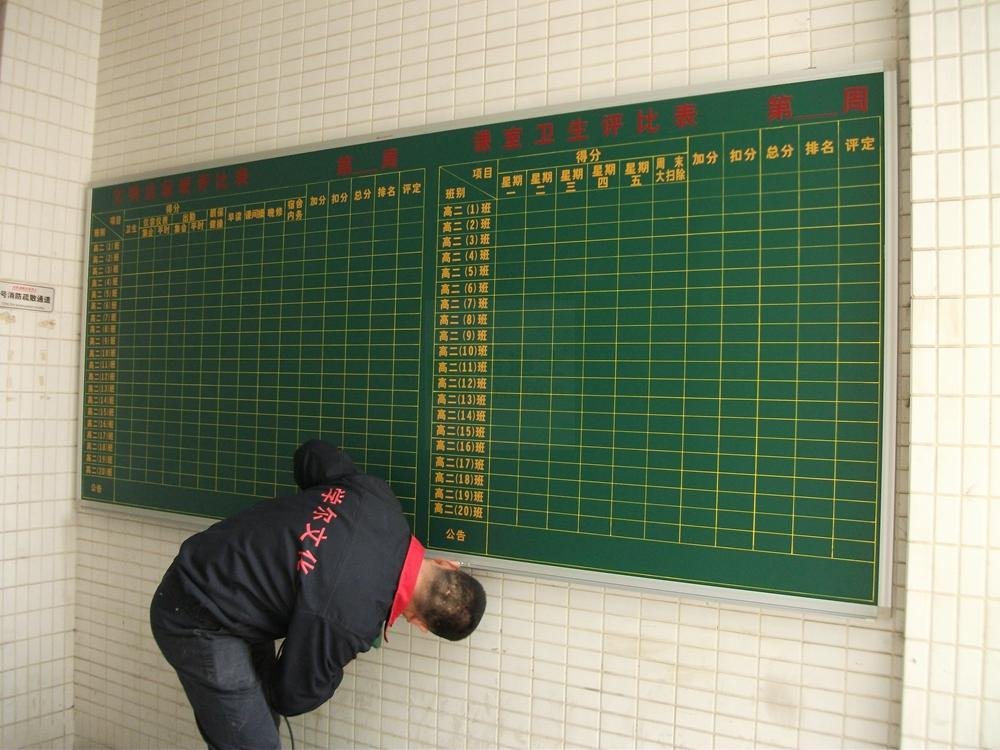 诺迪士NUODS定做进口丝印VU课程表进度板业绩表绿板写字板 2