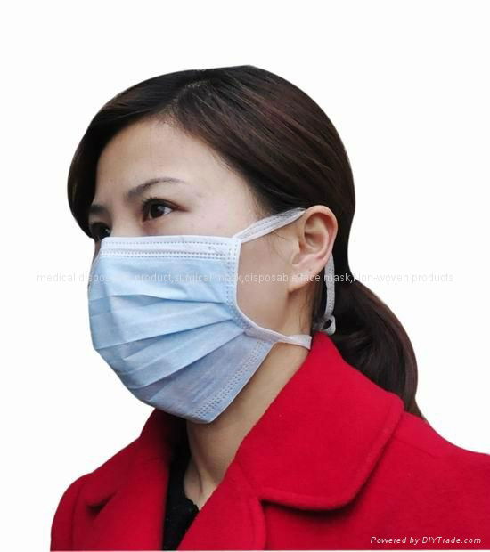 Disposable 4 tie 3ply Non woven face mask with cheap price high quality