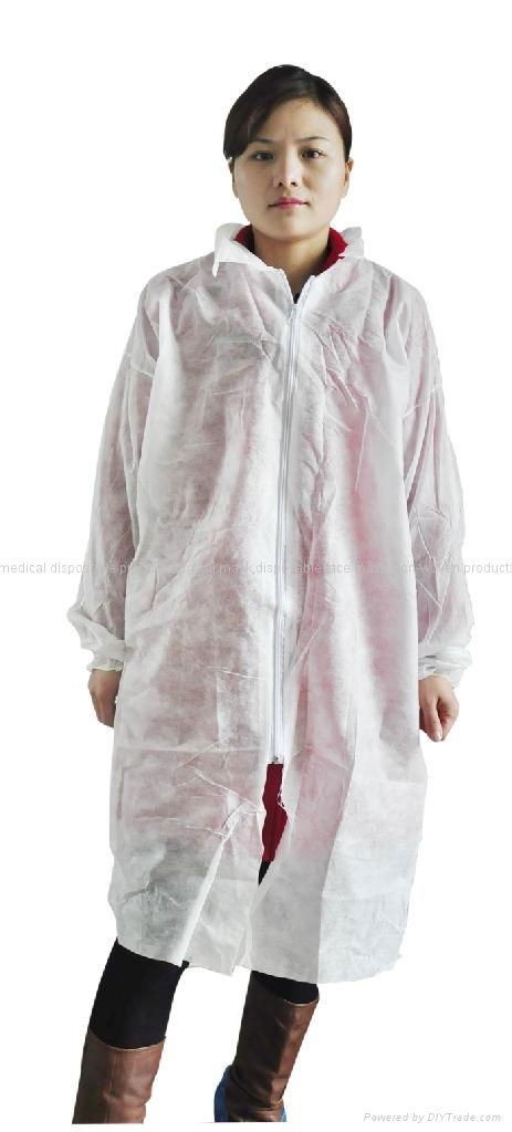 Disposable Non woven lab coat  with cheap price high quality