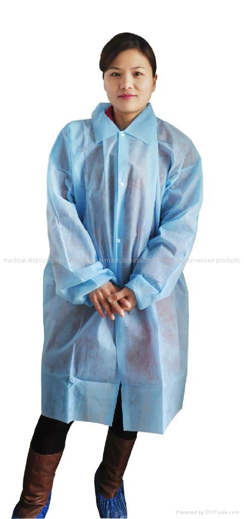 Disposable Non woven lab coat  with cheap price high quality 2