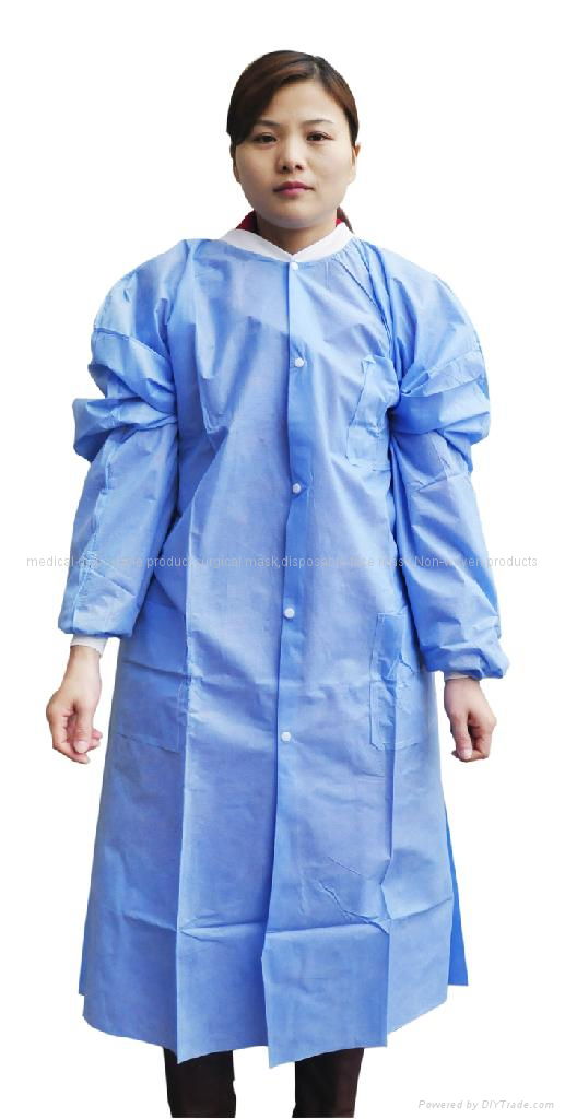 Disposable Non woven lab coat  with cheap price high quality 3