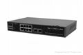 8 Port GbE + 2 SFP Managed POE Switch, 802.3af/at