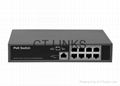 9 Port FE Switch with 8 Port POE, 802.3af, 150W 1