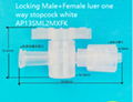 Locking Male+Female Luer one way