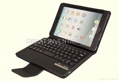 Bluetooth Wireless Keyboard With Detachable Leather Case for iPad mini