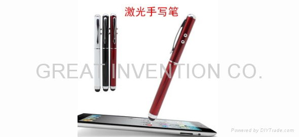 3IN1 LED LASER STYLUS WITH CLIP PEN CAPACITIV E LCD STYLUS TOUCH PEN IPAD IPHONE