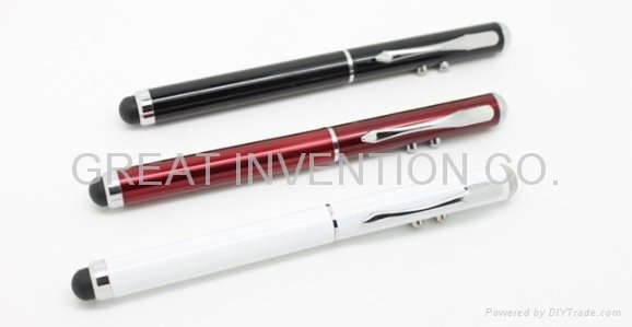 3IN1 LED LASER STYLUS WITH CLIP PEN CAPACITIV E LCD STYLUS TOUCH PEN IPAD IPHONE 3