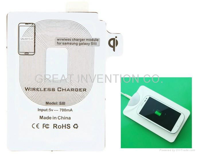 Qi Wireless charger Receiver Wireless Charging adapter for Galaxy S3 III S4 