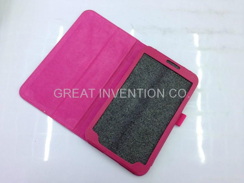 Lychee texture leather folio case stand For Samsung Galaxy tab 3 8.0 T310 4