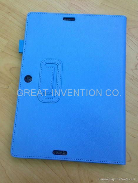 Lychee texture leather folio case stand For Asus Memo Pad 10 ASUS FHD 10 ME302CE 3