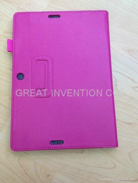 Lychee texture leather folio case stand For Asus Memo Pad 10 ASUS FHD 10 ME302CE 4