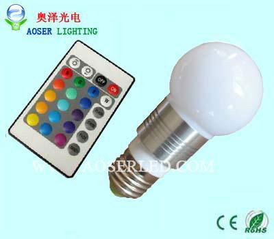 E27 3w RGB led spotlight 5