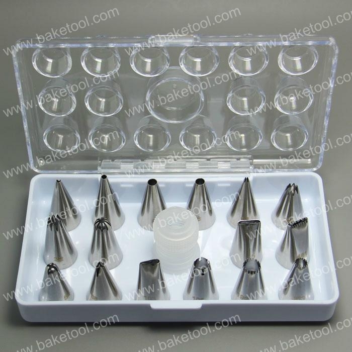 32pcs stainless steel cream nozzle for christmas cake decoration 16pcs cake decorating nozzles set in the box - HB0222N - MRF (China