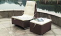 Outdoor rattan Lounge sunbed