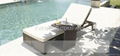 Outdoor rattan Lounge sunbed  1