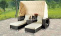 Outdoor rattan Lounge sunbed