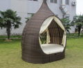 Unique design temple rattan daybed  5