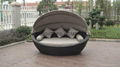 modern outdoor wicker daybed with canopy