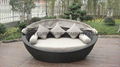 modern outdoor wicker daybed with canopy