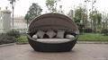 modern outdoor wicker daybed with canopy