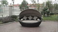 modern outdoor wicker daybed with canopy