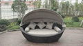 modern outdoor wicker daybed with canopy