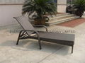 Patio rattan chaise lounge chair 3