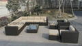 11 PIECE OUTDOOR RATTAN PATIO SECTIONAL