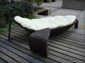 Leaf shape sun lounger