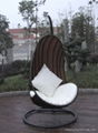 Rattan hanging chair with stand