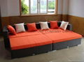 rattan/wicker sofa bed 1