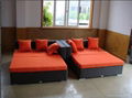 rattan/wicker sofa bed