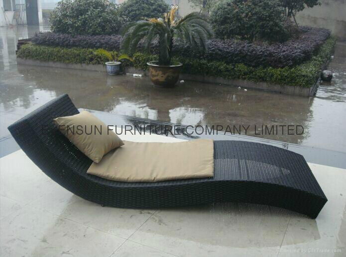 waterproof rattan pool lounge