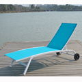 Alum. textilene lounge in KD sunlounger