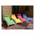 Outdoor patio furniture Alum. textilene lounge 4