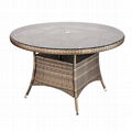 4pcs single chair with round table